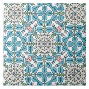 Carreau Fleurs, Art nouveau, style William Morris