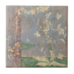 Carreau Fleurs blanches sur Arrière - plan de papier journ<br><div class="desc">L'arrière - plan du journal et l'arrière - plan profondément coloré cachent presque les fleurs blanches qui sont au centre de ce tableau de Jennifer Goldberger. Une impression très unique et engageante,  elle pourrait faire un beau cadeau à quelqu'un qui aime l'art avant-gardiste!</div>