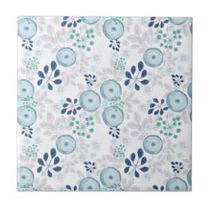Carreau Fleurs bleu clair