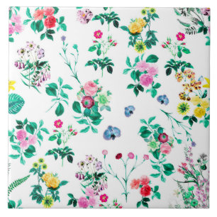 Carreau Fleurs colorées Belle mosaïque en céramique flo