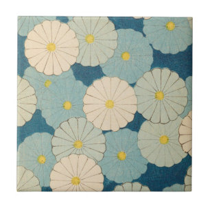 Carreau Fleurs colorées de chrysanthème