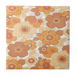 Carreau Fleurs colorées motif