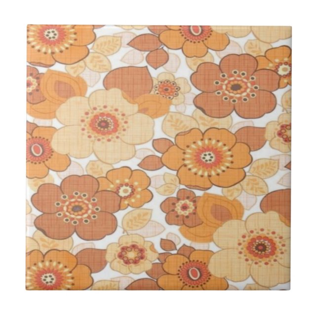Carreau Fleurs colorées motif (Devant)
