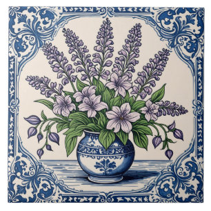 Carreau Fleurs couleur lilas