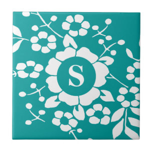 Carreau Fleurs coupées en papier ・ Monogramme