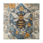 Carreau Fleurs d'abeilles vintages et sauvages<br><div class="desc">Nostalgie Élégante : Carrelage en céramique Vintage Bee and Wild Flowers. Inspirez votre espace du charme intemporel d'une abeille vintage au milieu de fleurs sauvages délicats,  créant un mélange exquis d'art et de design d'inspiration nature.</div>