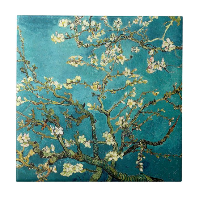 Carreau Fleurs d'amandier de Van Gogh Impressionnisme clas (Devant)