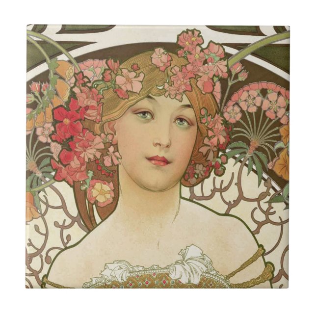 Carreau Fleurs dans ses cheveux (Devant)