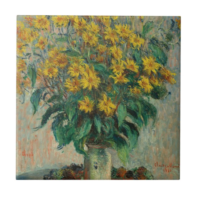 Carreau Fleurs d'artichauts de Jérusalem - Claude Monet (Devant)
