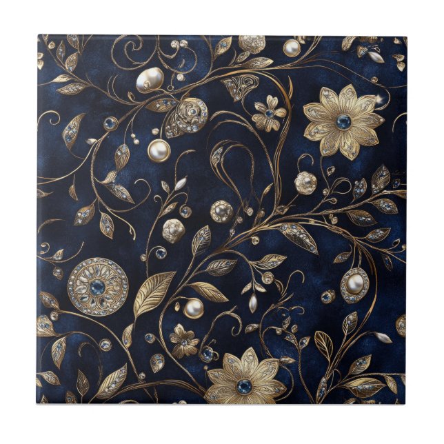 Carreau Fleurs de luxe  (Devant)
