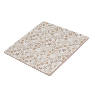 Carreau Fleurs de marguerite beige esthétique florale Dits