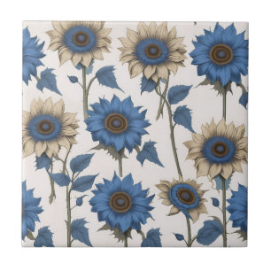 Carreau Fleurs de soleil florales vintages