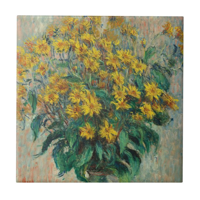 Carreau Fleurs de topinambour par Claude Monet (Devant)