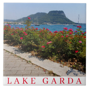 Carreau Fleurs de tuiles en céramique du lac de Garde