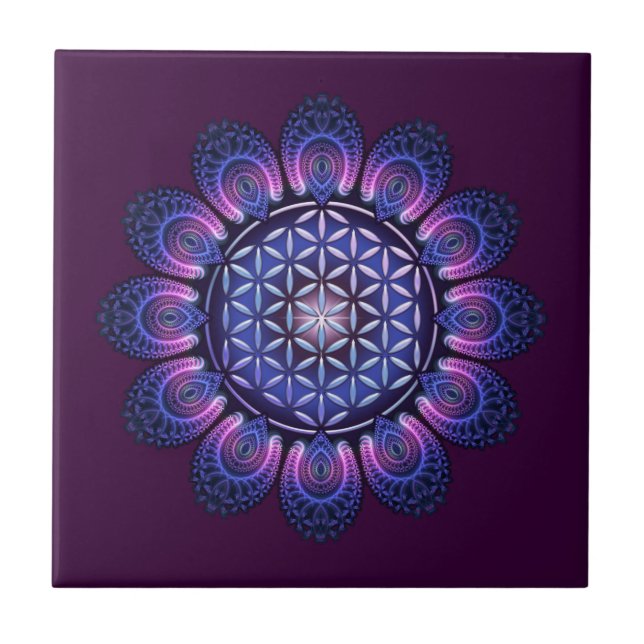 Carreau FLEURS DE VIE / Blume des Lebens - Mandala II (Devant)