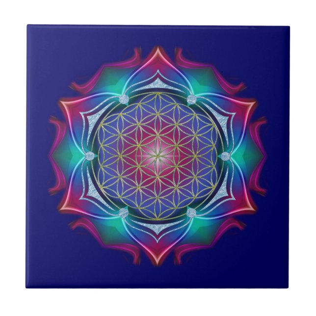 Carreau FLEURS DE VIE / Blume des Lebens - Mandala IV (Devant)