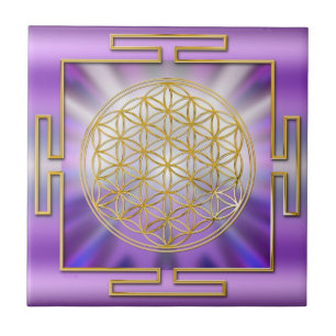 Carreau FLEURS DE VIE - Yantra or