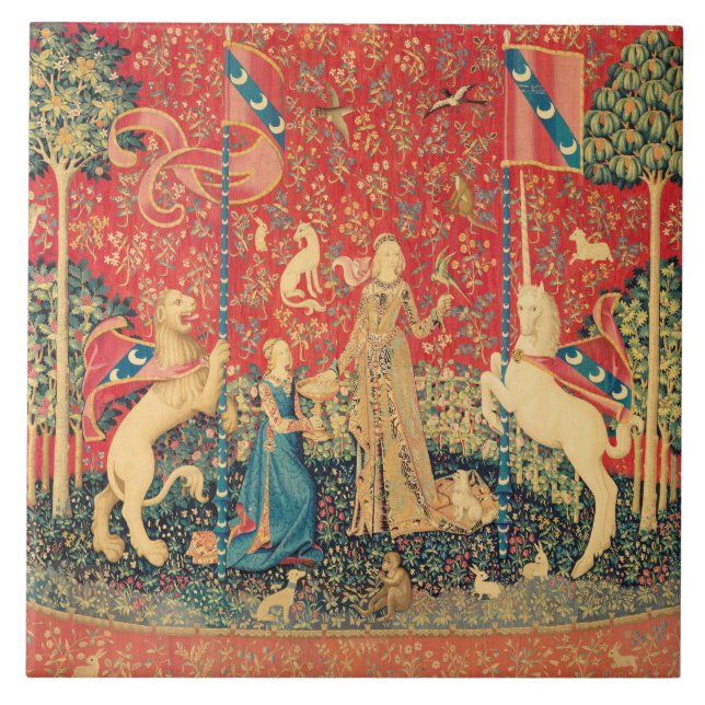 Carreau Fleurs d'Imaginaires, Animaux (Devant)