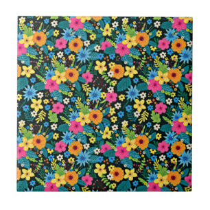 Carreau Fleurs Ditsy Vibrantes Motif Floral-43785