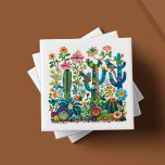 Carreau Fleurs du désert Eden brodé<br><div class="desc">Bienvenue à l'art de "Desert Blooms Embroided Eden", l'un des six motifs captivants de carreaux de céramique de notre collection chère. Chaque carrelage est une représentation artisanale de l'écosystème animé du désert, avec un ensemble luxuriant de cactus, de fleurs et de faune restitué dans un kaléidoscope de couleurs riches et...</div>
