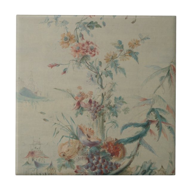 Carreau Fleurs et Chinoiserie (Devant)