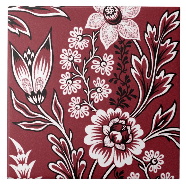 Carreau Fleurs Fantastiques (Marron) Beaux-Arts (Devant)