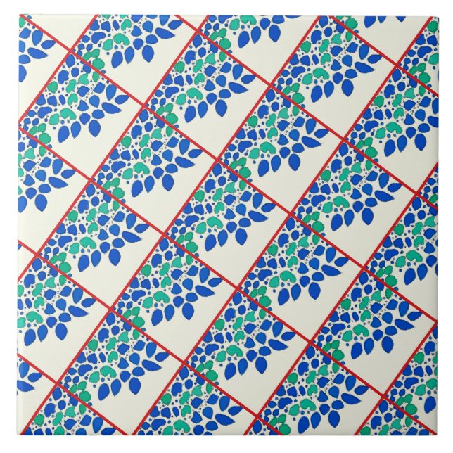 Carreau Fleurs fauvistes colorées (Devant)