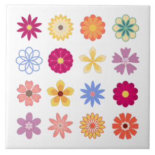 Carreau Fleurs florales, Fleurs Vintages