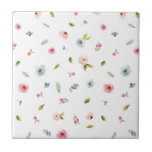Carreau Fleurs florales Roses Cute botanique Simple Minima<br><div class="desc">Fleurs florales Roses Cute botanique Simple Minimale</div>