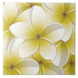 Carreau Fleurs frangipani/Plumeria