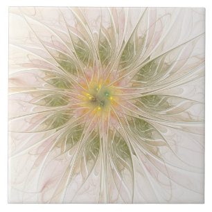 Carreau Fleurs imaginaires fractales douces et tendres