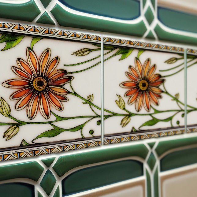 Carreau Fleurs intempestives Art Nouveau (Créateur téléchargé)