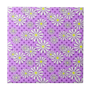 Carreau Fleurs marguerites blanches sur un arrière - plan