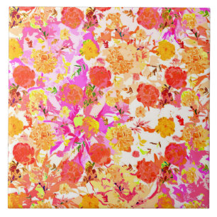 Carreau Fleurs mignonnes motif