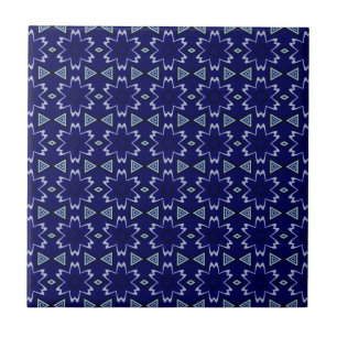 Carreau Fleurs numérique marine