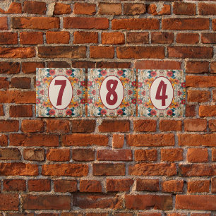 Carreau Fleurs rustiques colorées personnalisables