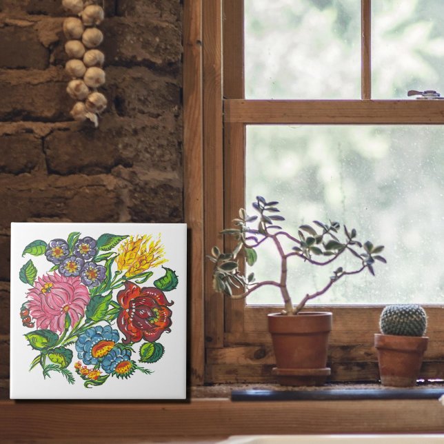 Carreau Fleurs rustiques hongroises (Créateur téléchargé)