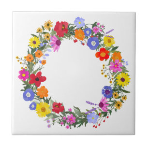 Carreau Fleurs sauvages Coster Verre Dessous de verre céra