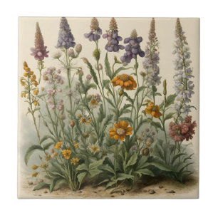Carreau Fleurs sauvages vintages