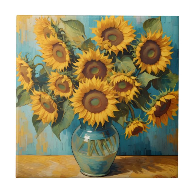 Carreau Fleurs solaires d'été (Devant)