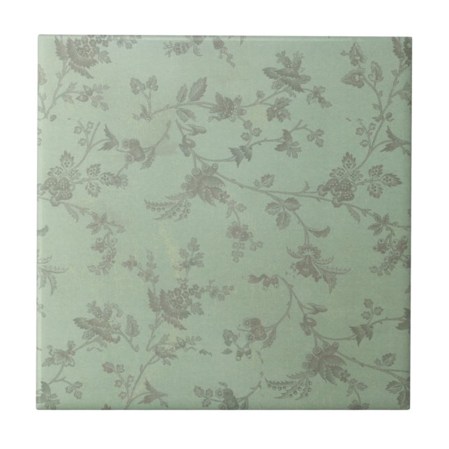 Carreau Fleurs vintages Floral Retro Design Motif (Devant)
