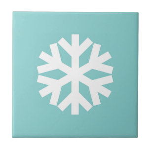 Carreau Flocon de neige bleu