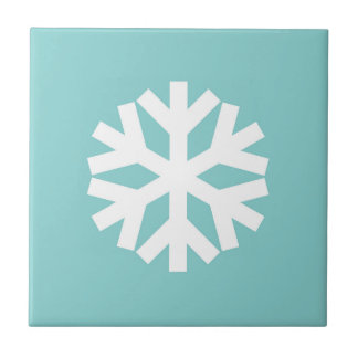 Carreau Flocon de neige bleu