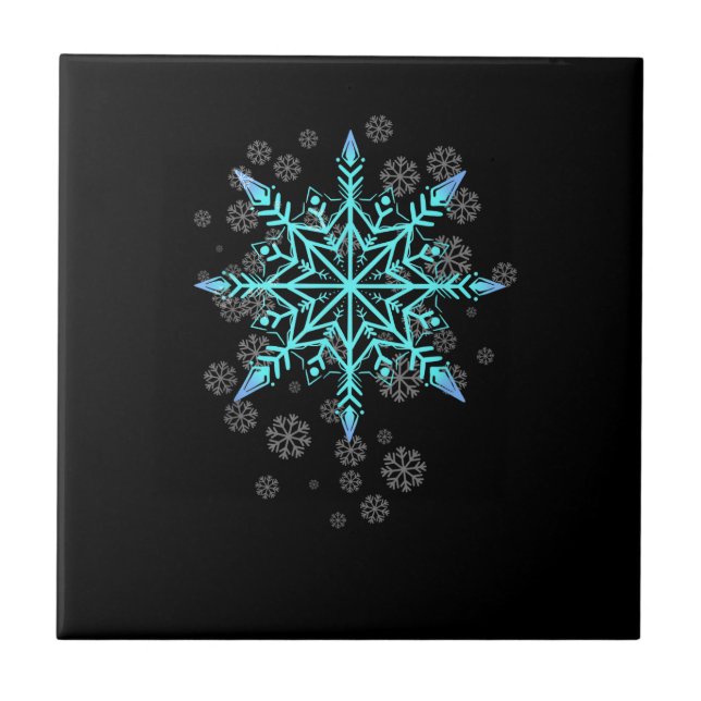 Carreau Flocon de neige rétro pour femmes (Devant)