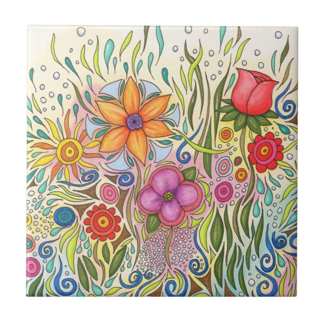 Carreau Floral Art Design Flower 12 (Devant)