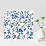 Carreau Floral bleu Art Vintage français<br><div class="desc">Apportez une touche d'élégance française classique dans votre maison avec ce carrelage bleu en céramique fleurie. Doté d'un magnifique design floral d'inspiration française sur un arrière - plan blanc immaculé, ce carrelage respire le style intemporel et le raffinement. Parfait pour les installations murales, les accents d'arrière-plan ou les projets décoratifs,...</div>