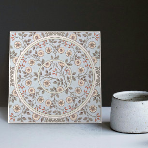 Carreau Floral Daisy Motif par William Morris Ceramic Til