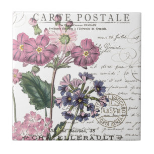 Carreau floral français vintage moderne