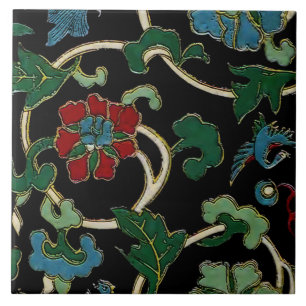 Carreau Floral japonais vintage élégant