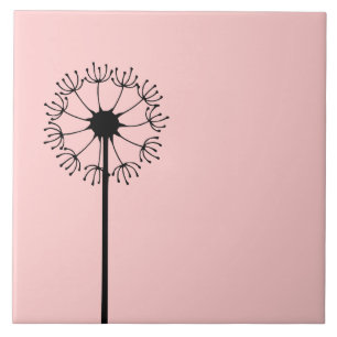 Carreau Floral noir de pissenlit